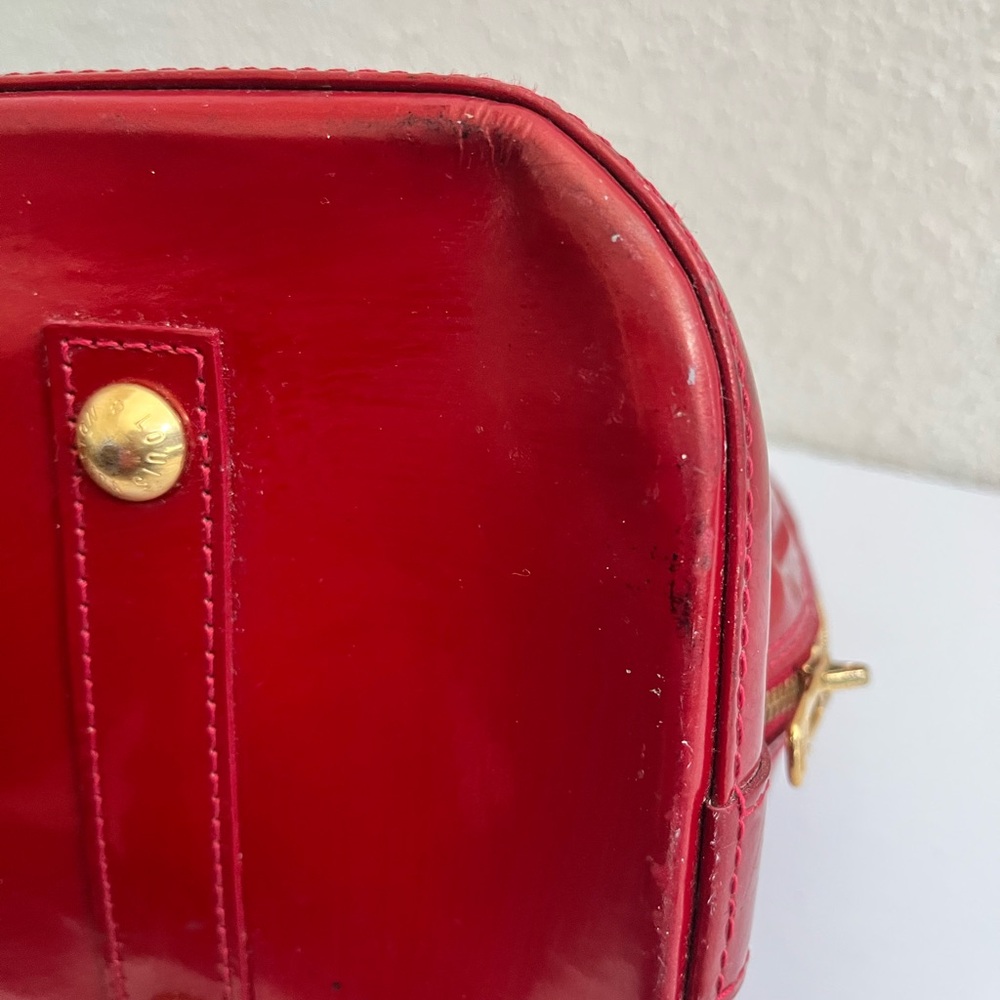 Louis Vuitton Glossy Red Satchel - Picture 10 of 14